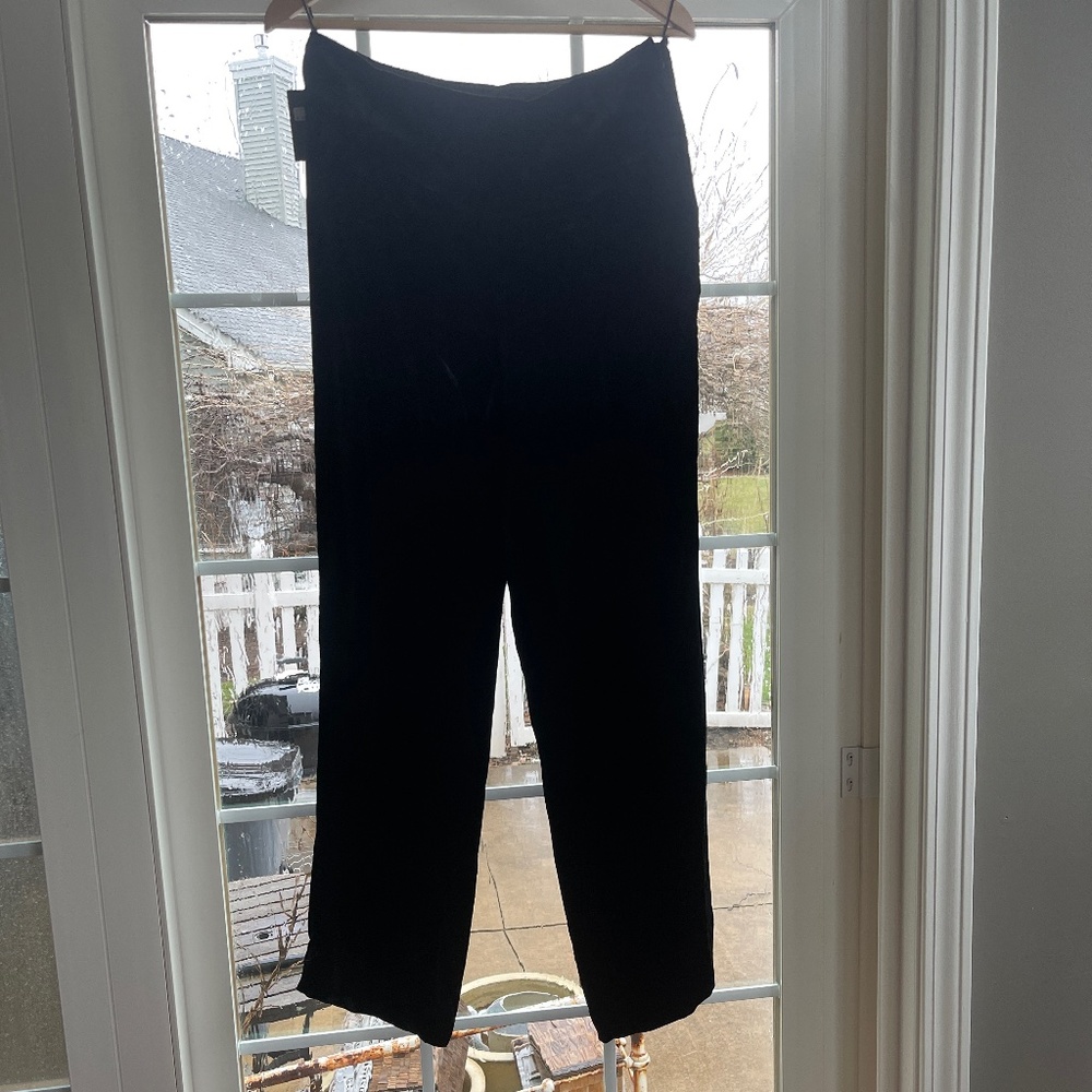 Jean Paul Gautier-black velvet pants